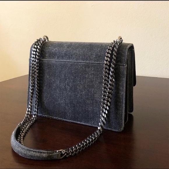 SAINT LAURENT Denim Medium Monogram Sunset Black - Picture 3 of 6